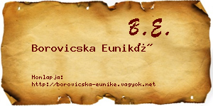 Borovicska Euniké névjegykártya